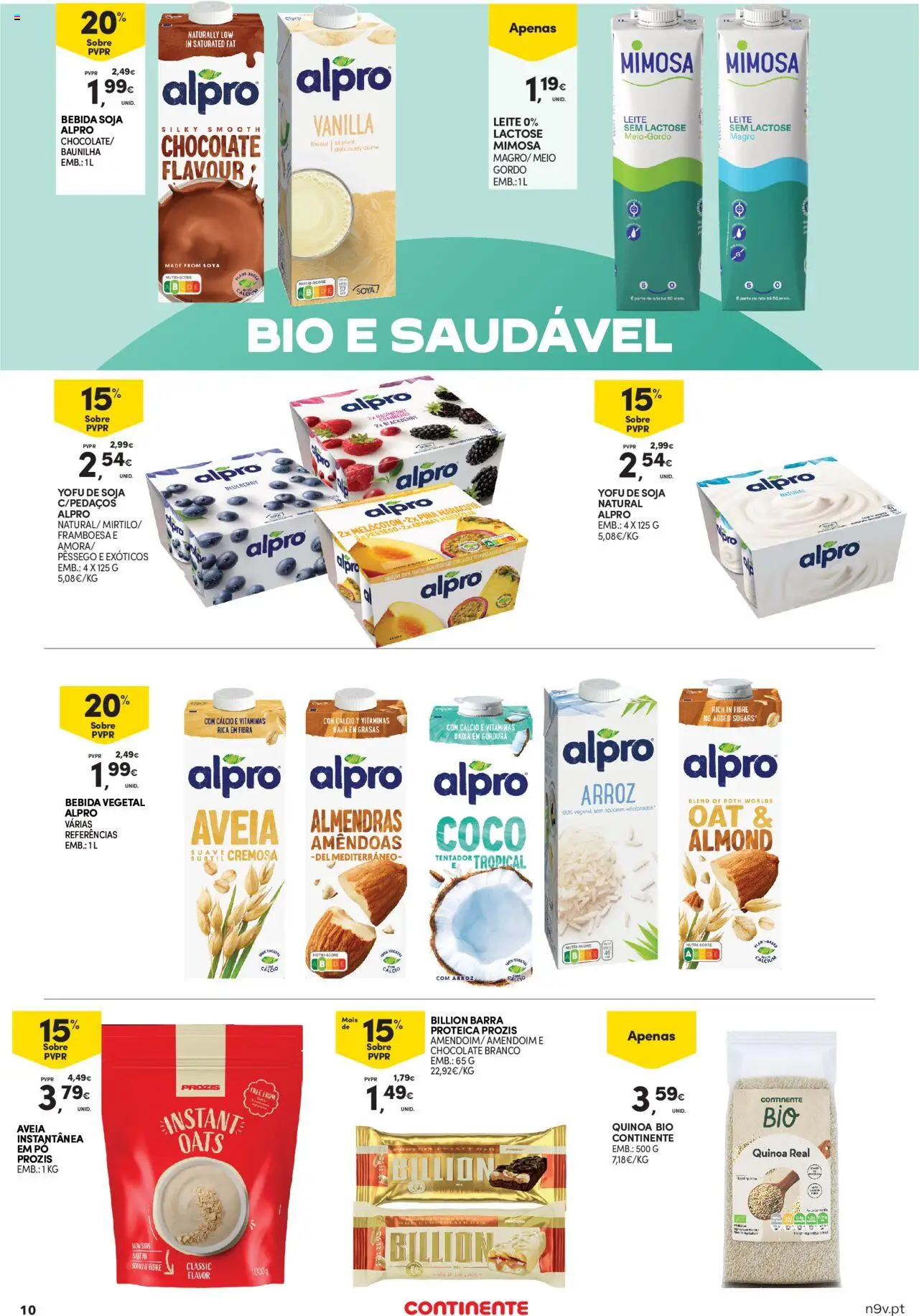 Continente - Açores │ válido de 16.10.2025 | Página: 10 | Produtos: Aveia, Pó, Cálcio, Arroz