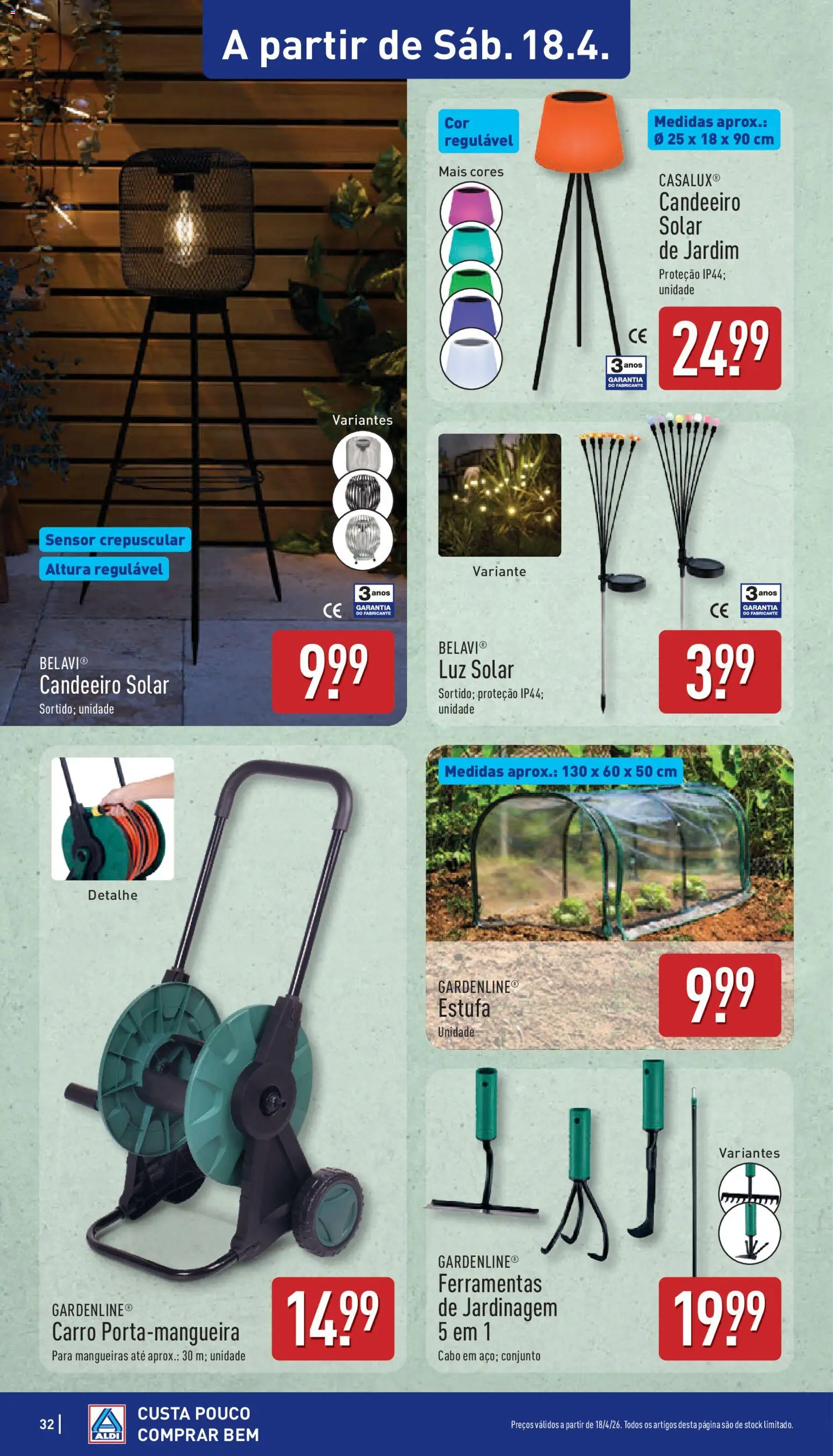 Aldi folheto │ válido de 13.04.2026 | Página: 32 | Produtos: Candeeiro, Cabo, Ferramentas