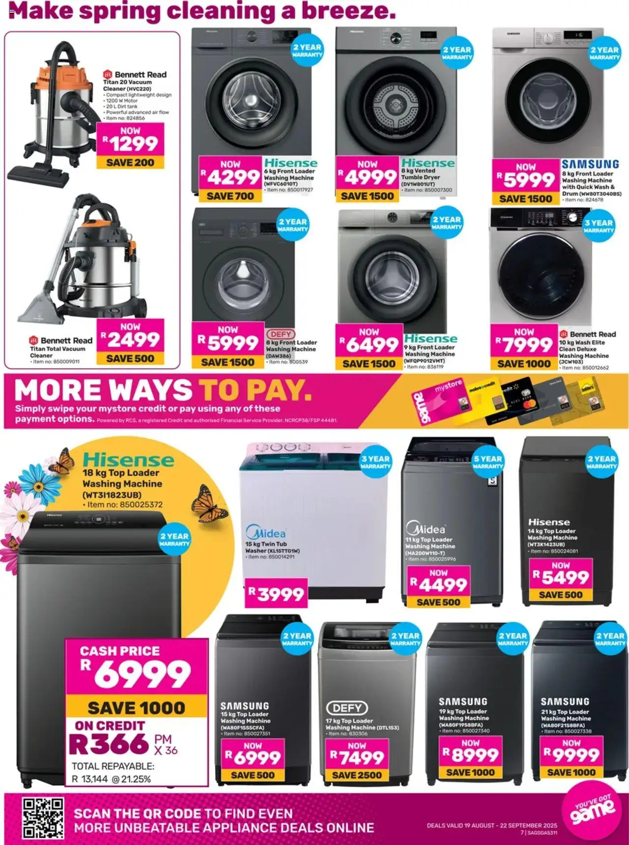 Game Do The Right Spring valid from 19.08.2025 | Page: 7 | Products: Vacuum cleaner, Washing machine, Dryer, Game