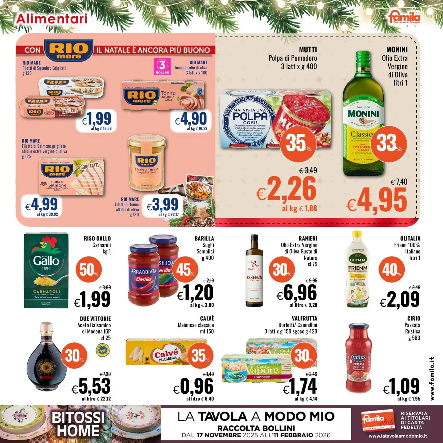 Volantino Famila del 11.12.2025 | Pagina: 25 | Prodotti: Maionese, Olio, Aceto, Sgombro