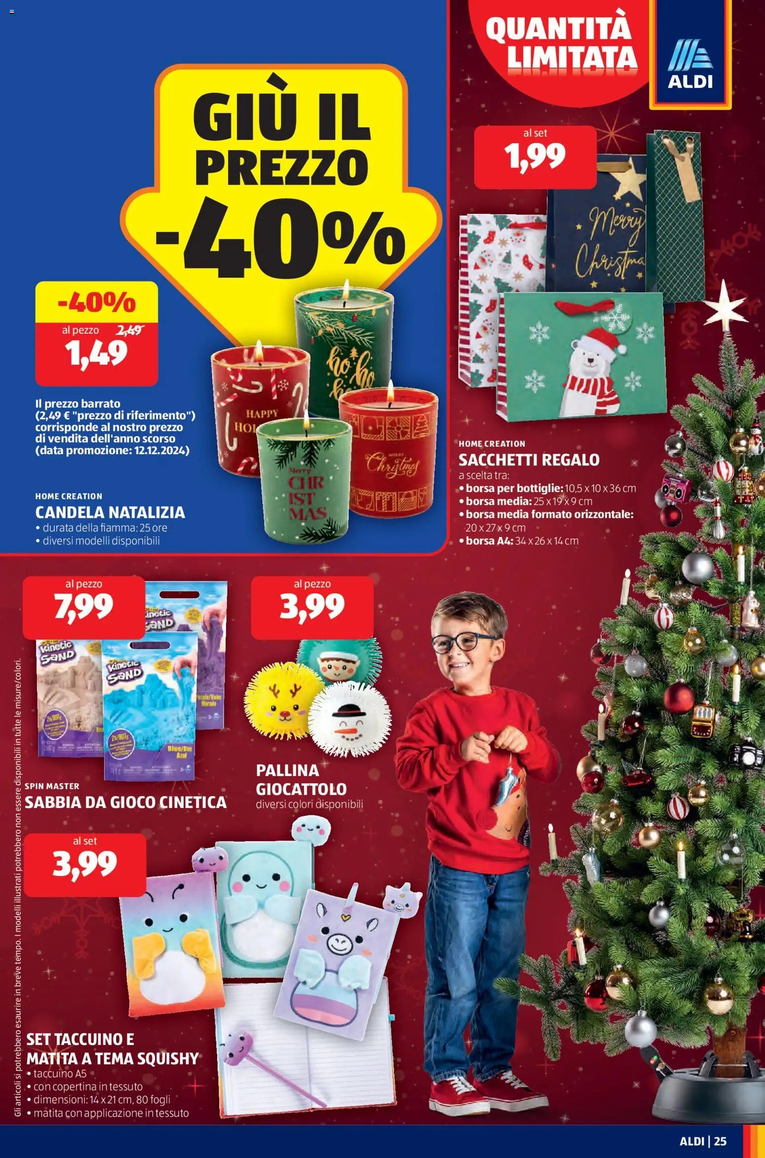 Volantino Aldi del 01.12.2025 | Pagina: 25 | Prodotti: Data, Gioco, Borsa, Candela