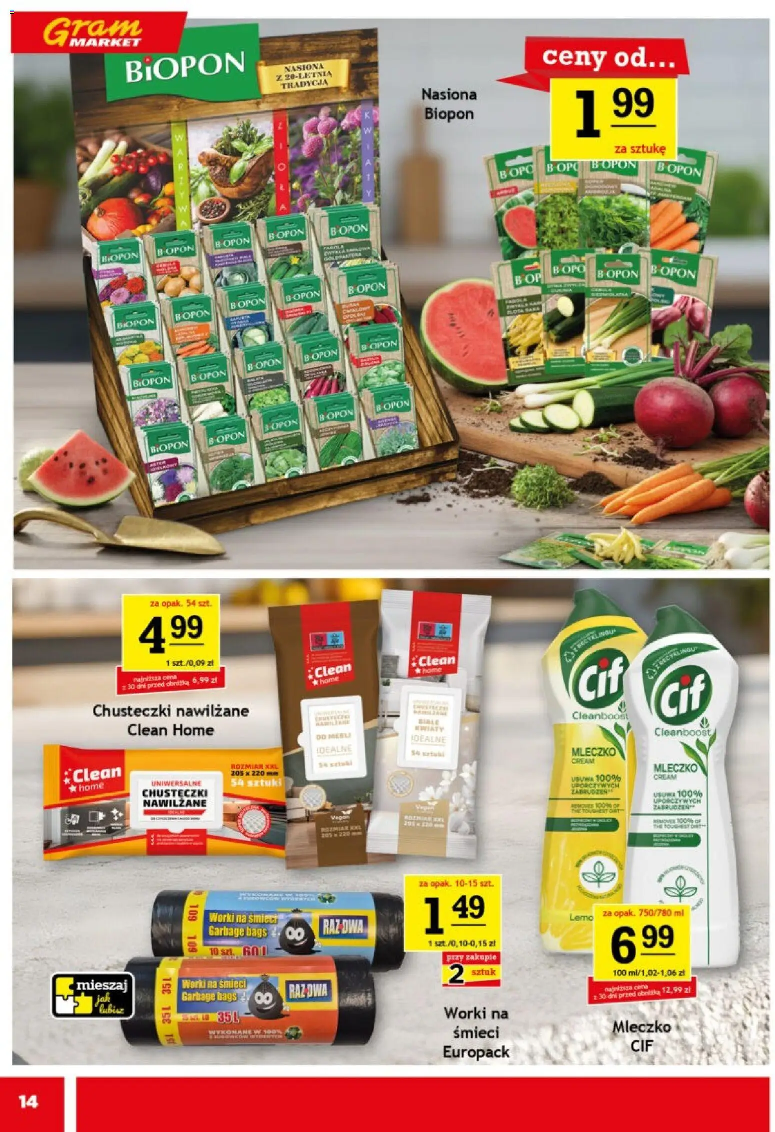 Gram Market Gazetka od 25.02.2026 | Strona: 14 | Produkty: Nasiona