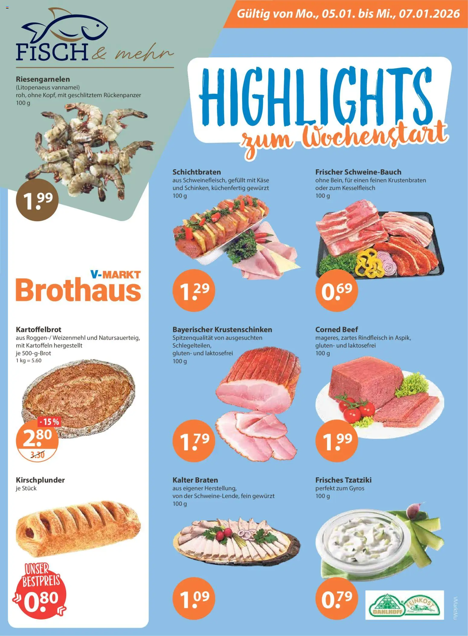 V-Markt - München – gültig ab 27.12.2025 | Seite: 26 | Produkte: Schweinebauch, Krustenbraten, Gyros, Rindfleisch