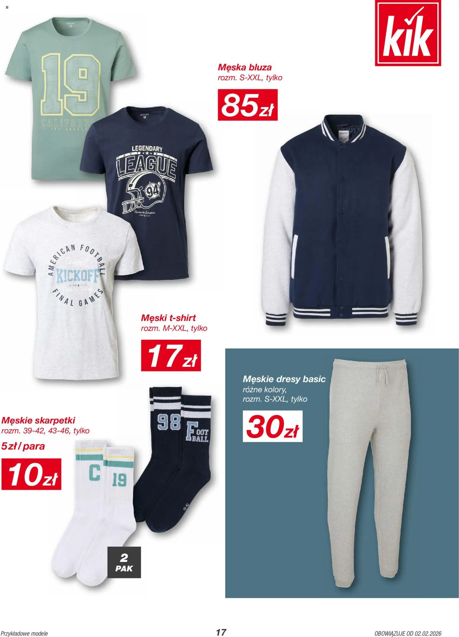 Kik Gazetka od 02.02.2026 | Strona: 17 | Produkty: Skarpetki