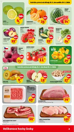Náhled letáku Penny Market leták od 25.03.2026 | Strana: 2 | Produkty: Hovězí, Mandarinky, Pistácie, Maso