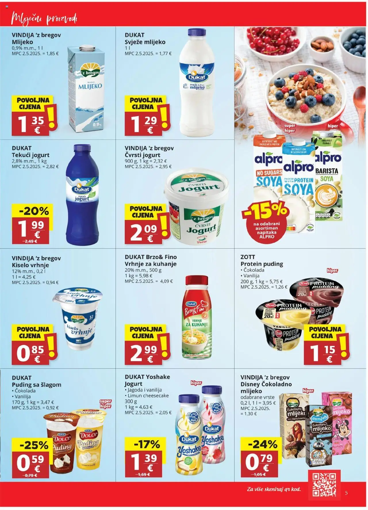 Ribola katalog | vrijedi od 06.08.2025 | Stranica: 5 | Proizvodi: Čokolada, Puding, Trajno mlijeko, Limun
