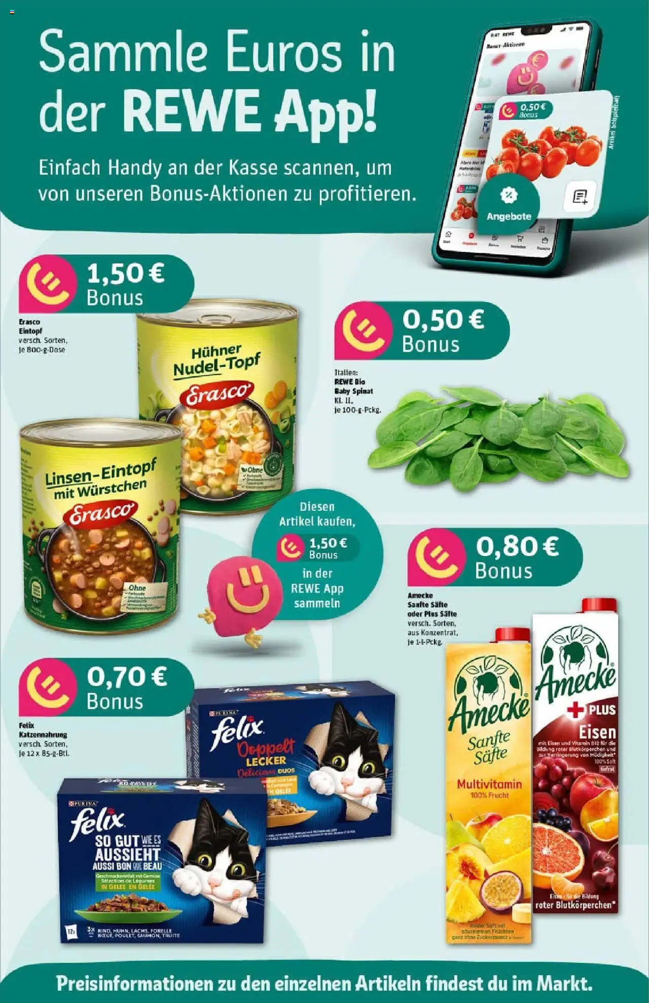 Rewe prospekt Kassel / Niederzwehren	 - gültig ab dem 06.07.2025 | Seite: 2 | Produkte: Gemüse, Saft, Erasco
