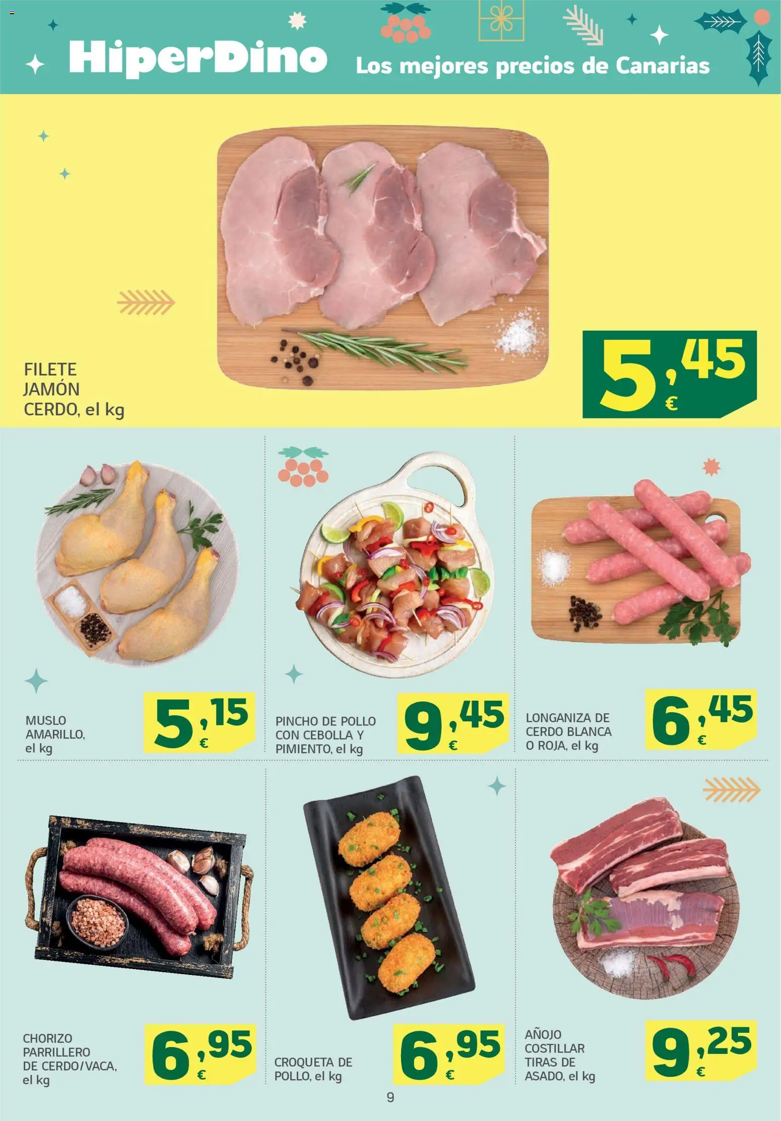 HiperDino folleto │ válido desde el 26.12.2025 | Página: 9 | Productos: Jamón, Cerdo, Παγωμένο τσάι, Filete