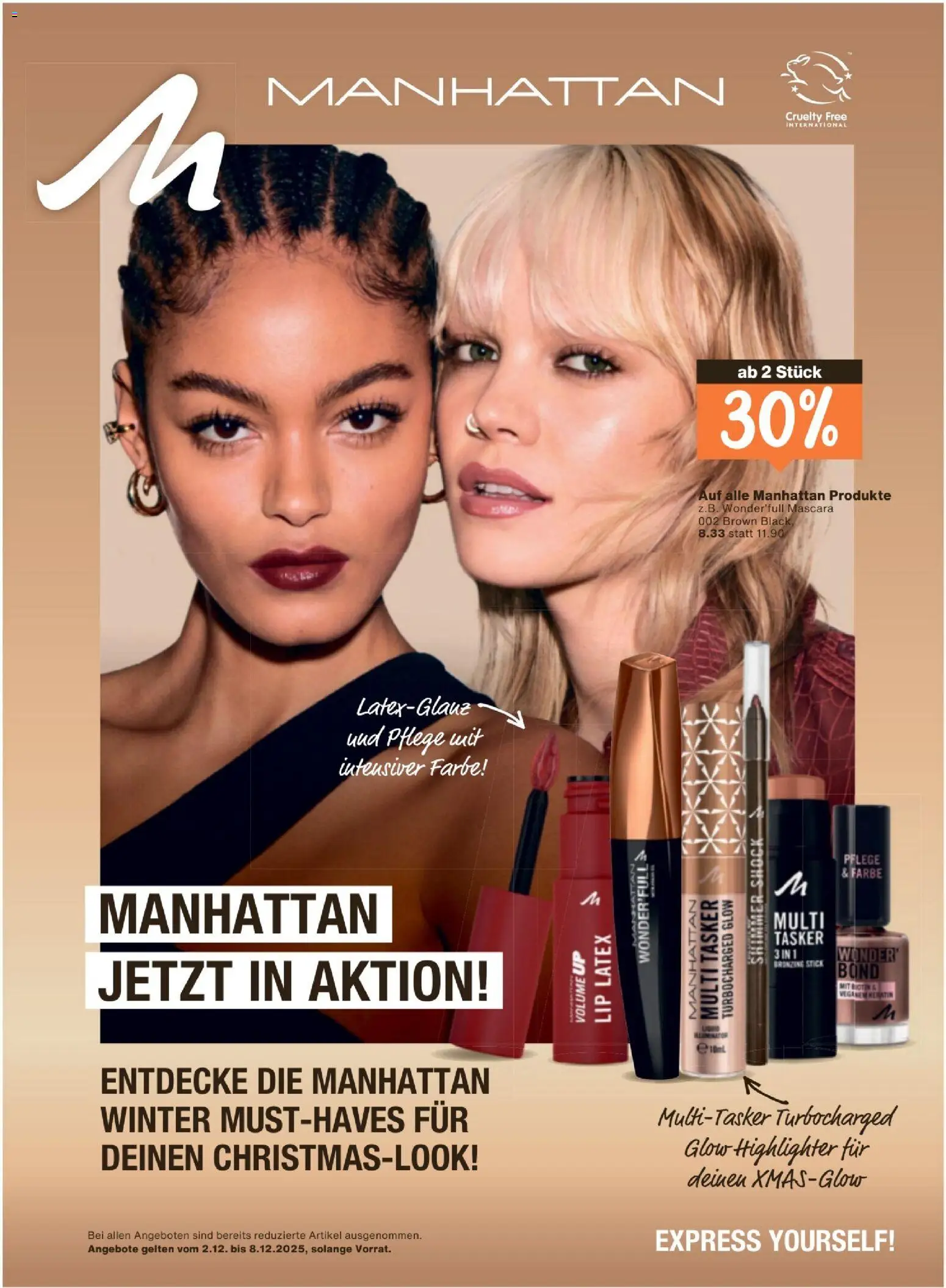 Migros Magazin – gültig ab 02.12.2025 | Seite: 22 | Produkte: Bronzer, Mascara, Highlighter