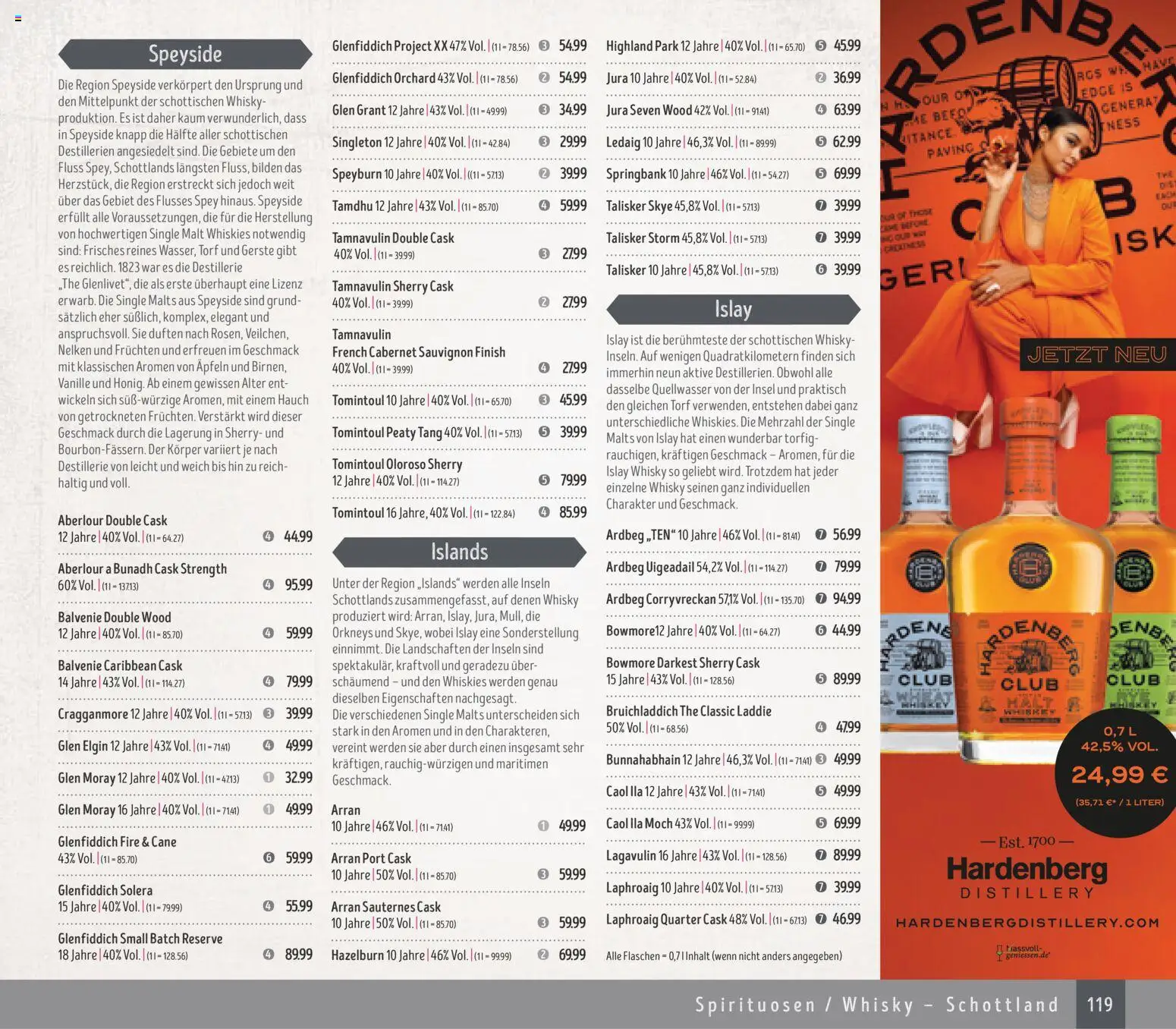 Edeka Struve Wein– und Spirituosen – gültig ab 14.11.2025 | Seite: 119 | Produkte: Whisky, Jura, Finish, Whiskey