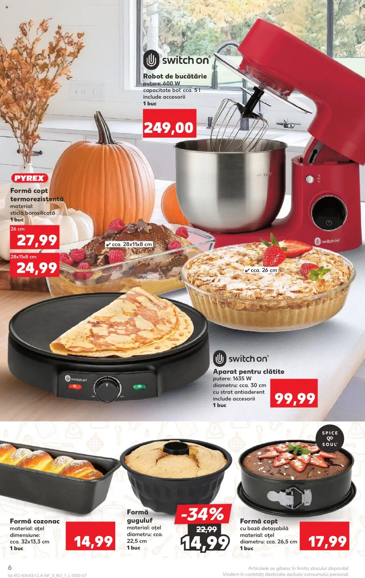 Noul catalog Kaufland – valabil de la 22.10.2025 | Pagină: 6 | Produse: Robot de bucătarie, Robot, Bol, Clătite