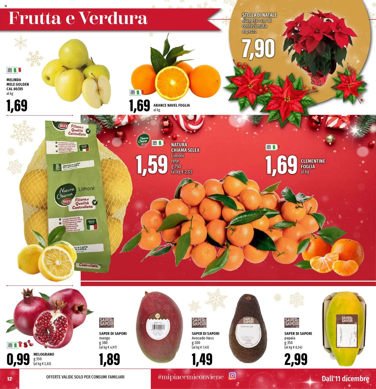 Volantino EMI del 11.12.2025 | Pagina: 12 | Prodotti: Mele, Arance, Avocado, Mango