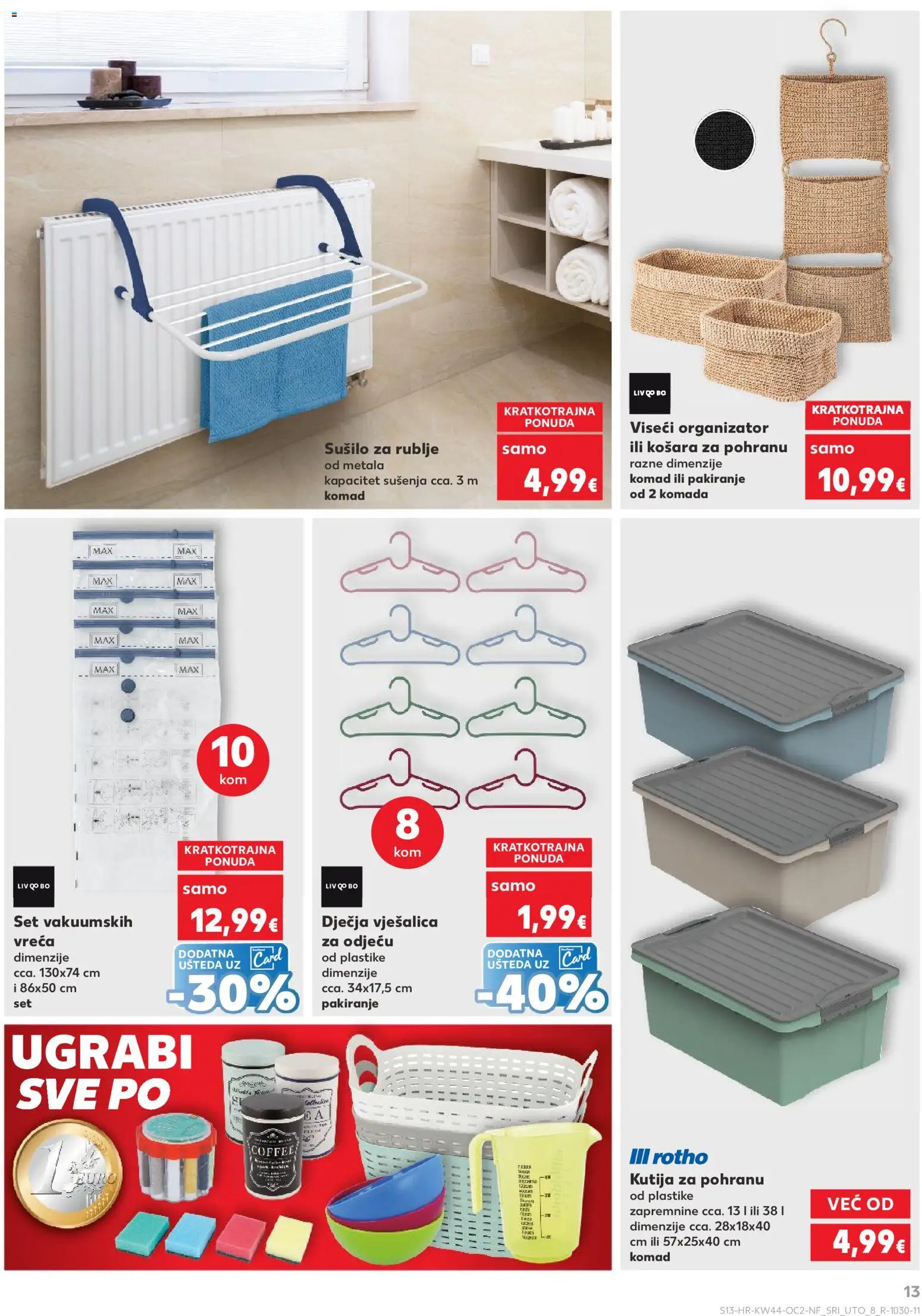 Kaufland katalog | vrijedi od 29.10.2025 | Stranica: 13 | Proizvodi: Kutija, Košara, Vješalica, Sušilo za rublje
