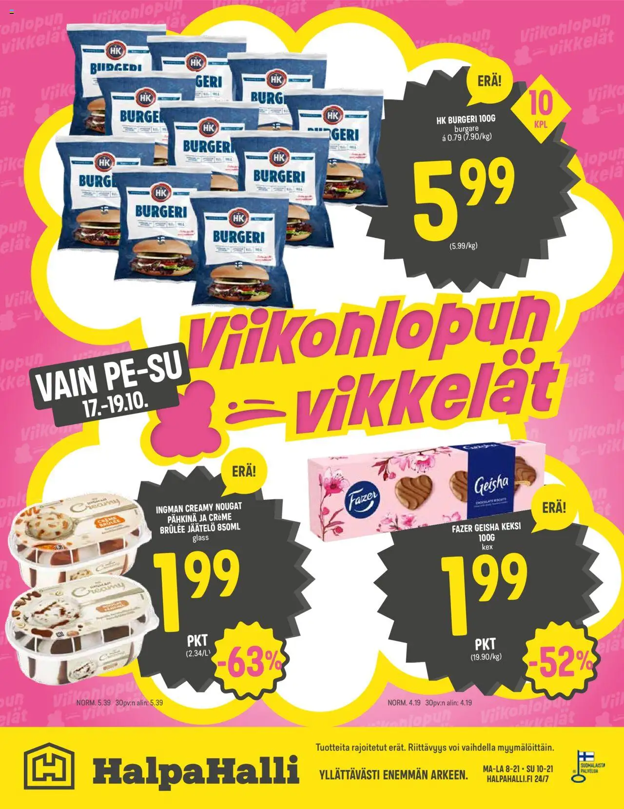 Halpa Halli tarjoukset – voimassa 15.10.2025 alkaen | Sivu: 20 | Tuotteet: Voi, Jäätelö
