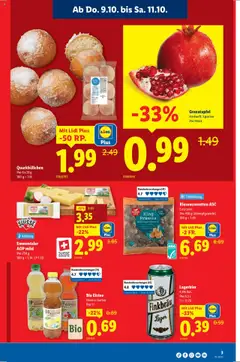 Lidl Aktionen ab 09.10.2025 gültig | Seite: 3 | Produkte: Granatapfel, Garnelen
