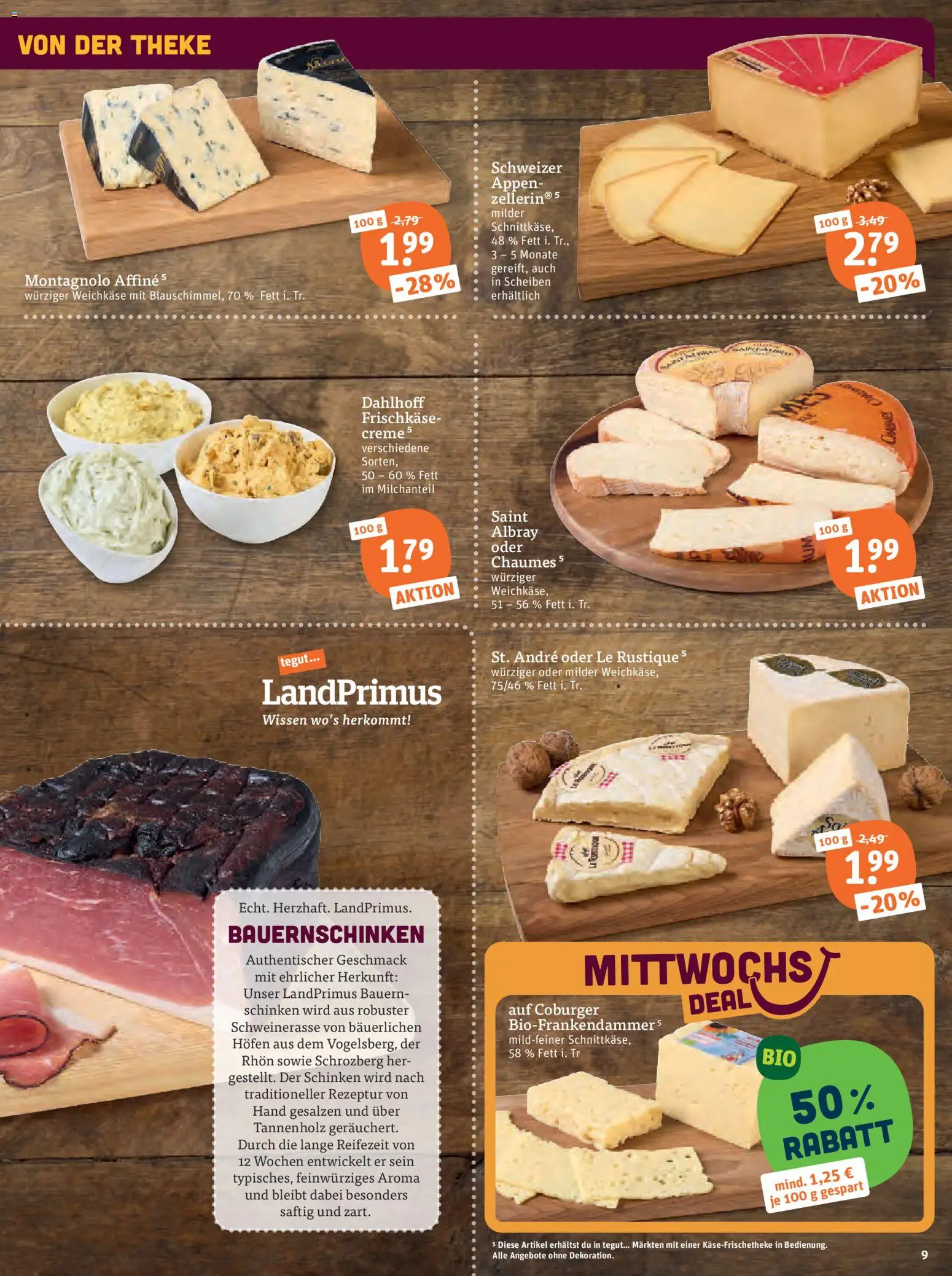Tegut Prospekt 	 – gültig ab 23.02.2026 | Seite: 11 | Produkte: Theke, Creme, Schinken, Frischkase