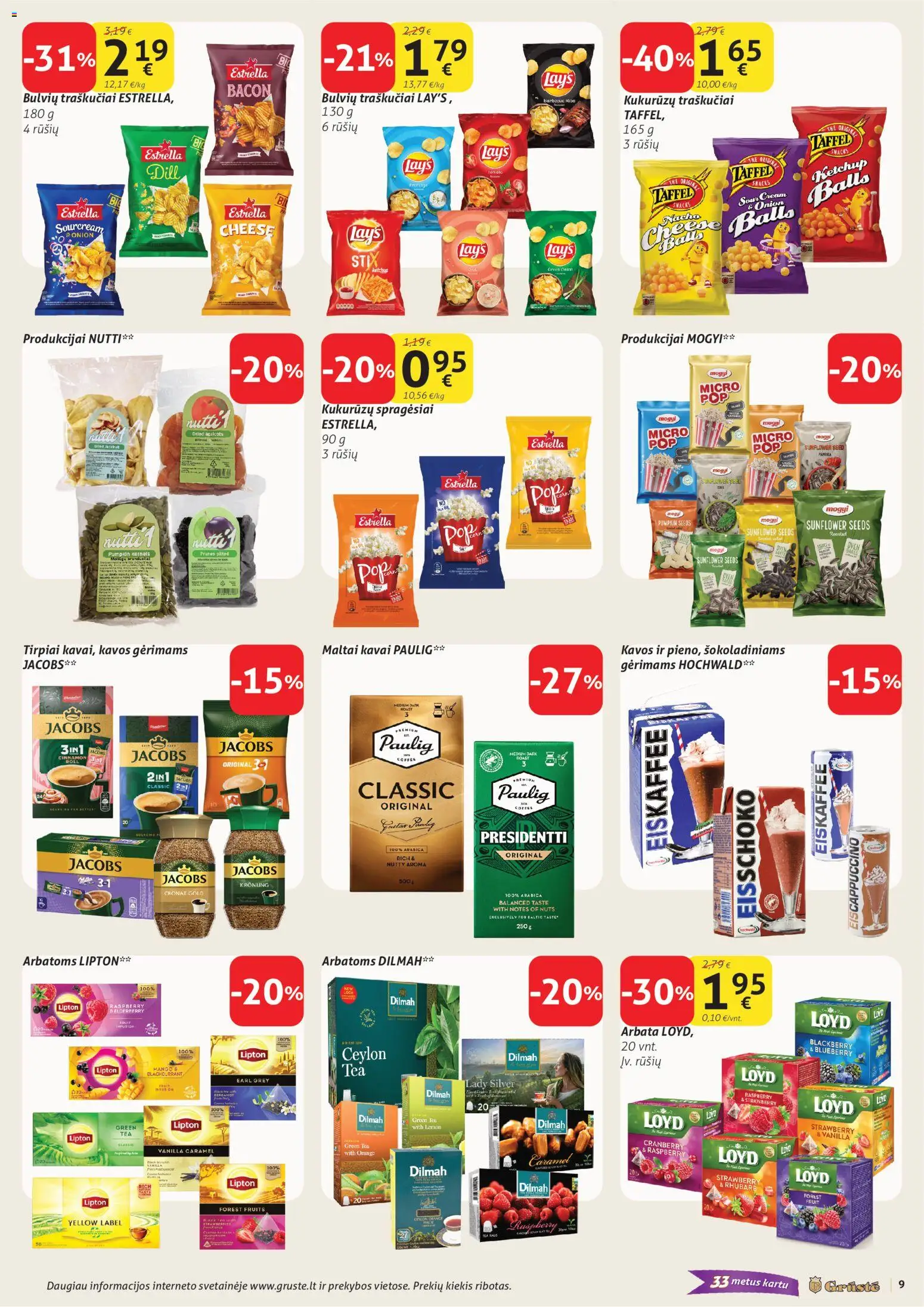 GRUSTE akcijos nuo 11.04.2026 | Puslapis: 9 | Prekių: Paprika, Arbata, Traškučiai