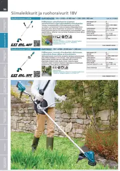 Makita-mainoslehti voimassa 24.03.2026 alkaen | Sivu: 96 | Tuotteet: Trimmeri