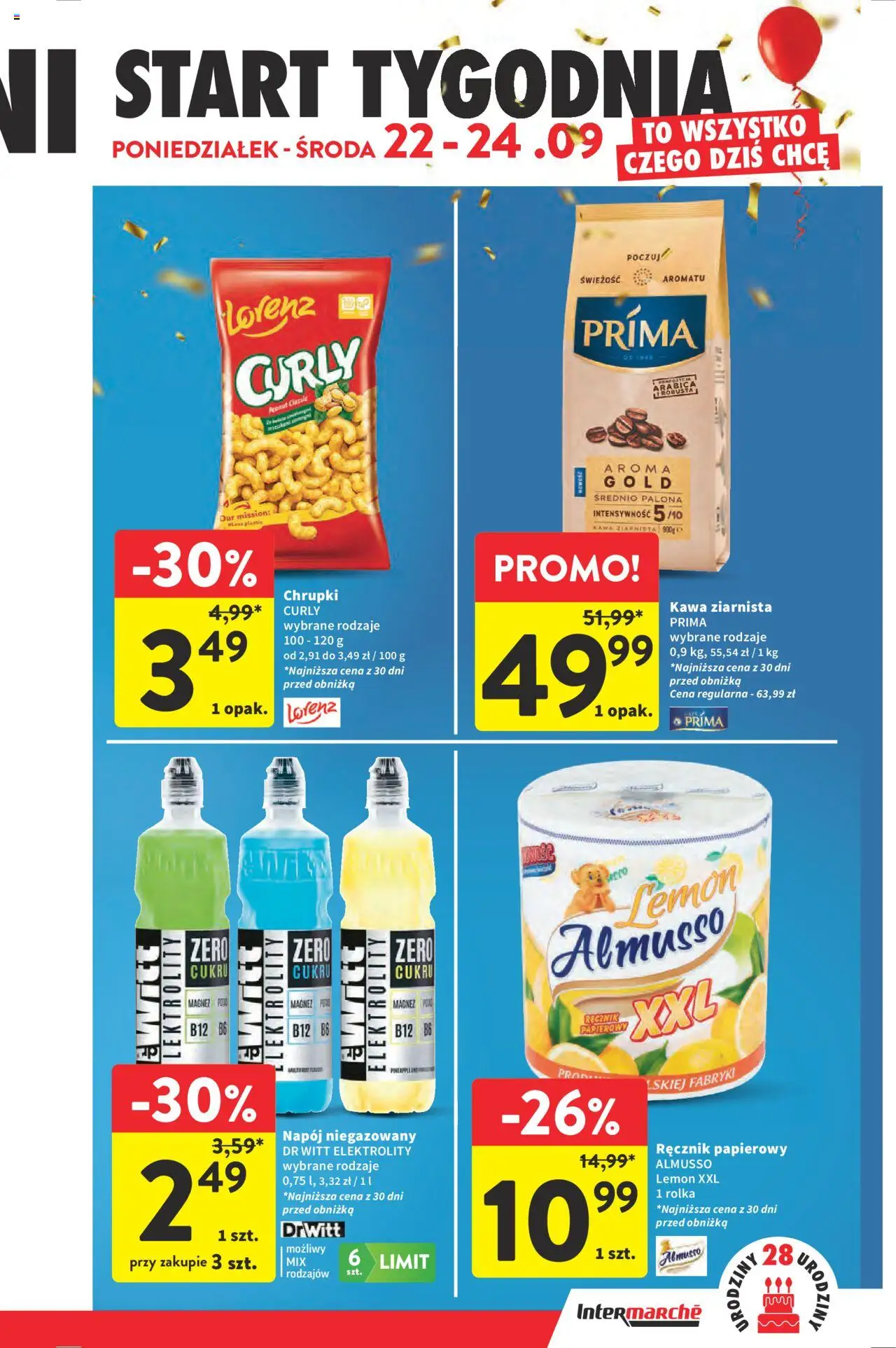 Intermarche Gazetka od 18.09.2025 | Strona: 47 | Produkty: Chrupki, Kawa ziarnista, Kawa, Ręcznik papierowy