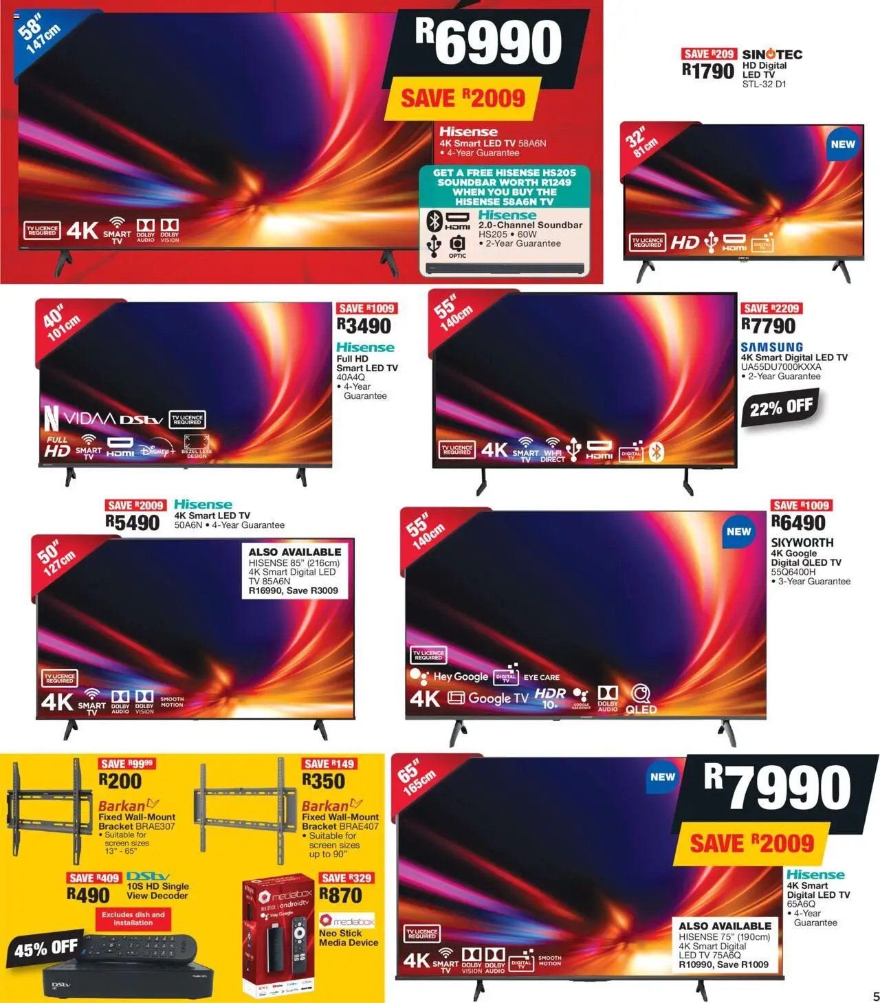 OK Furniture Catalogue │ valid from 20.08.2025 | Page: 5 | Products: Audio, Decoder, TV, Soundbar