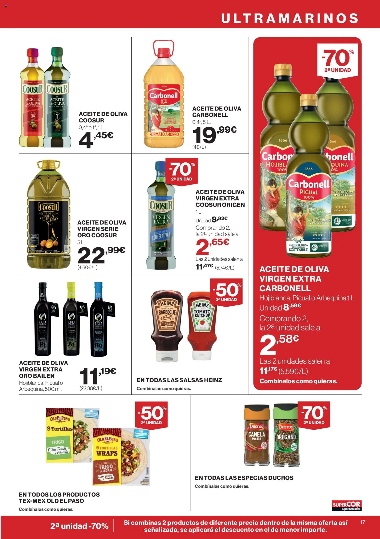 Supercor Canarias │ válido desde el 25.03.2026 | Página: 17 | Productos: Aceite, Aceite de oliva, Aceite de oliva virgen extra, Cocina