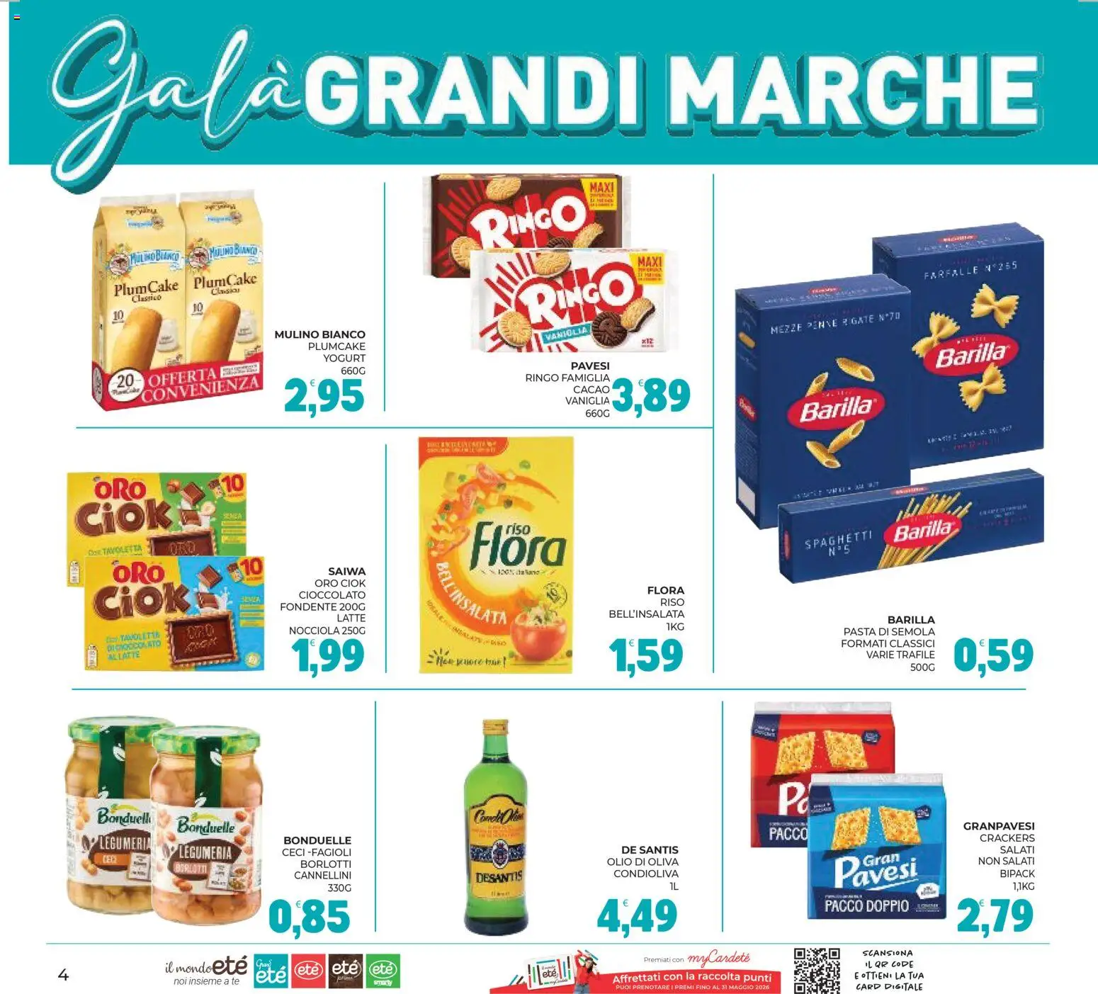 Volantino Eté del 29.04.2026 | Pagina: 4 | Prodotti: Cannellini, Pasta, Crackers, Penne