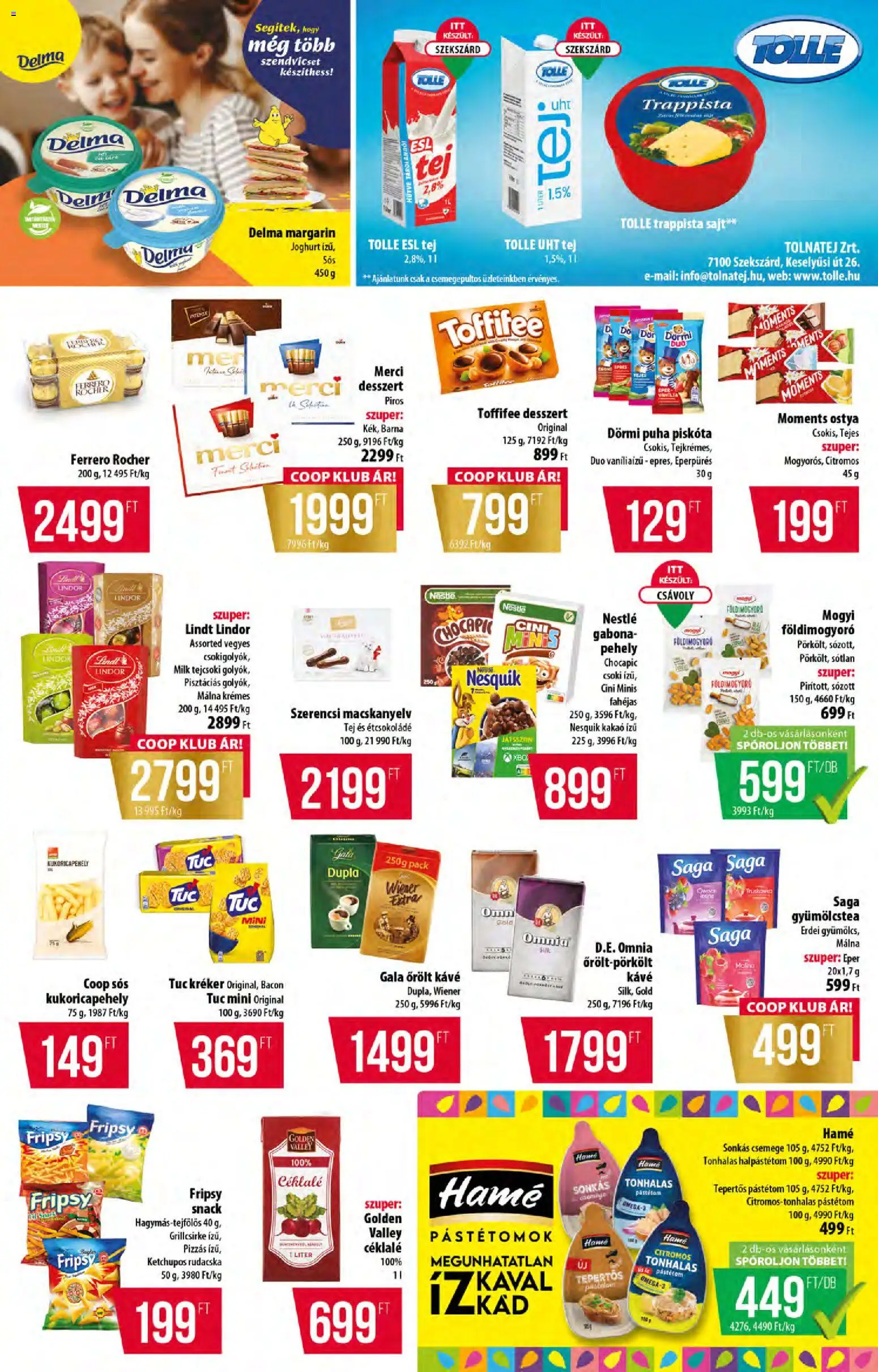 COOP akciós ujság - amely érvényes a következő dátumtól: 05.03.2026 | Oldal: 6 | Termékek: Ferrero rocher, Bacon, Joghurt, Trappista sajt