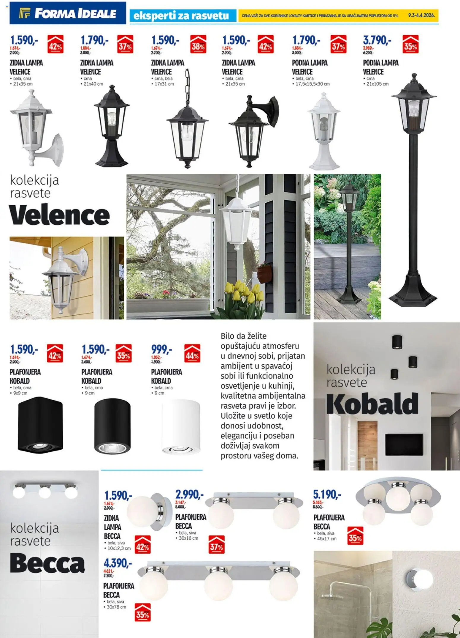 Forma Ideale katalog - važi od 09.03.2026 | Strana: 3 | Proizvode: Lampa, Podna lampa