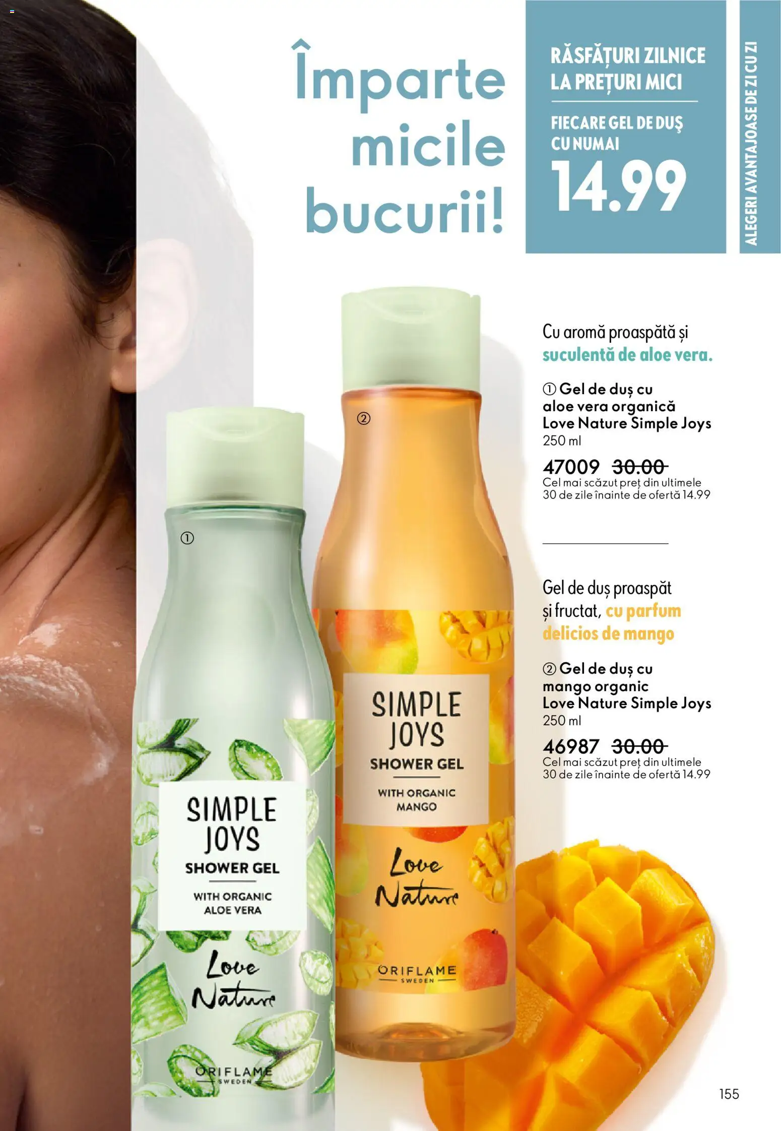 Noul catalog Oriflame – valabil de la 23.12.2025 | Pagină: 155 | Produse: Aloe vera, Duș, Parfum, Gel de duș