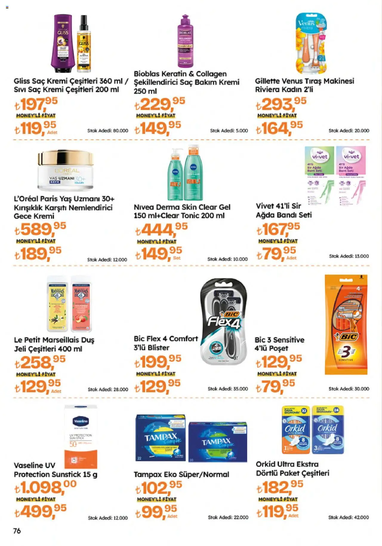 Migros Katalog - Migroskop - 07.08.2025 tarihinden itibaren geçerlidir | Sayfa: 76 | Ürünler: Duş, Saç Kremi, Tıraş makinesi