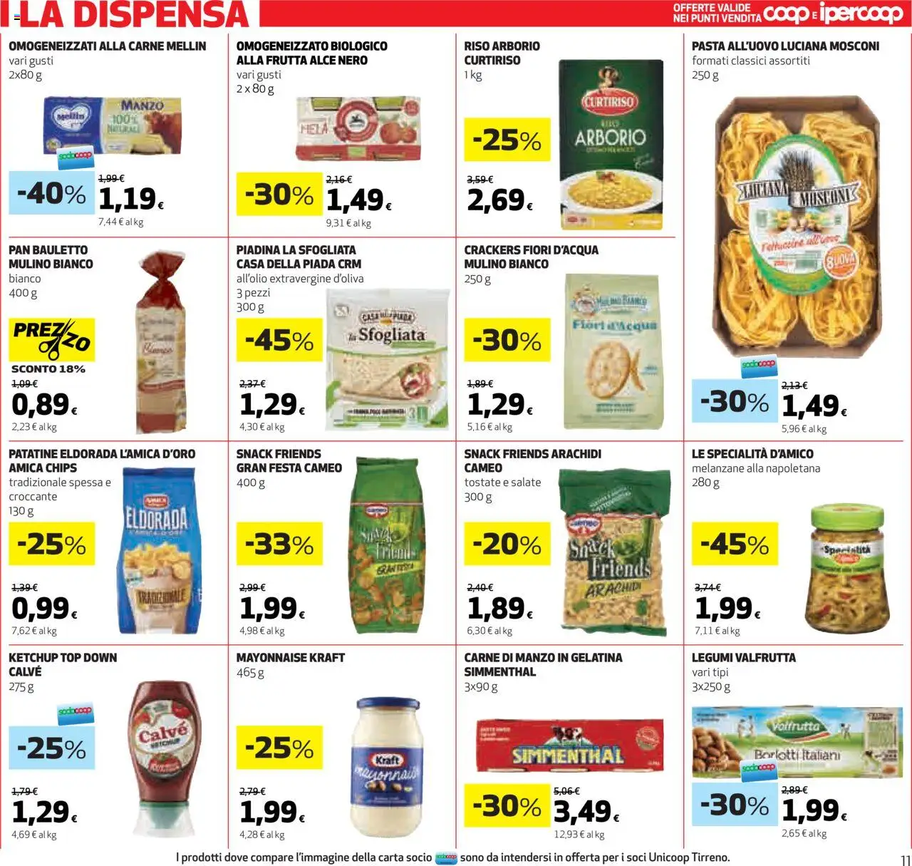 Volantino Ipercoop del 22.05.2025 | Pagina: 11 | Prodotti: Legumi, Manzo, Patatine, Acqua