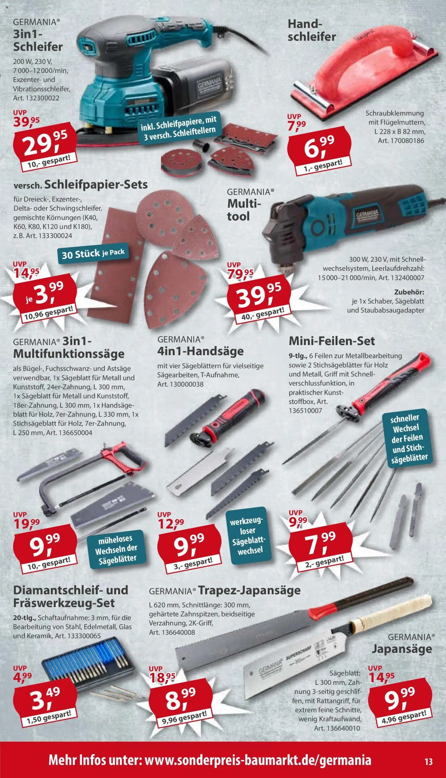 Sonderpreis Baumarkt Prospekt 	 – gültig ab 11.04.2026 | Seite: 13