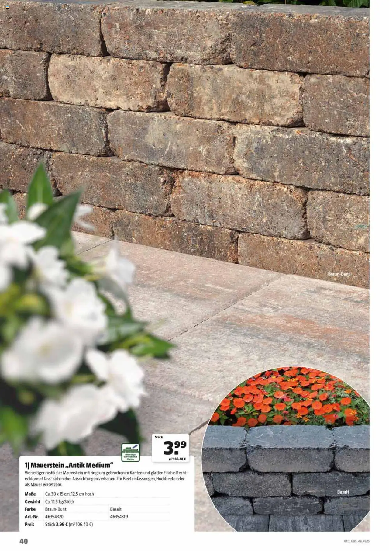 HERKULES Gartenbaustoffe - gültig ab dem 28.07.2025 | Seite: 40 | Produkte: Gewicht