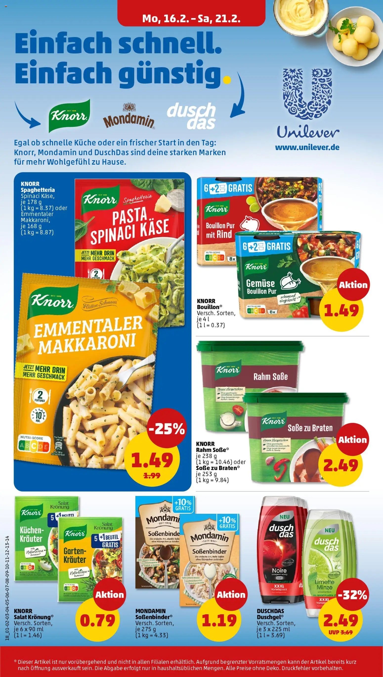Penny Prospekt 	 – gültig ab 16.02.2026 | Seite: 20 | Produkte: Käse, Küche, Pasta, Salat