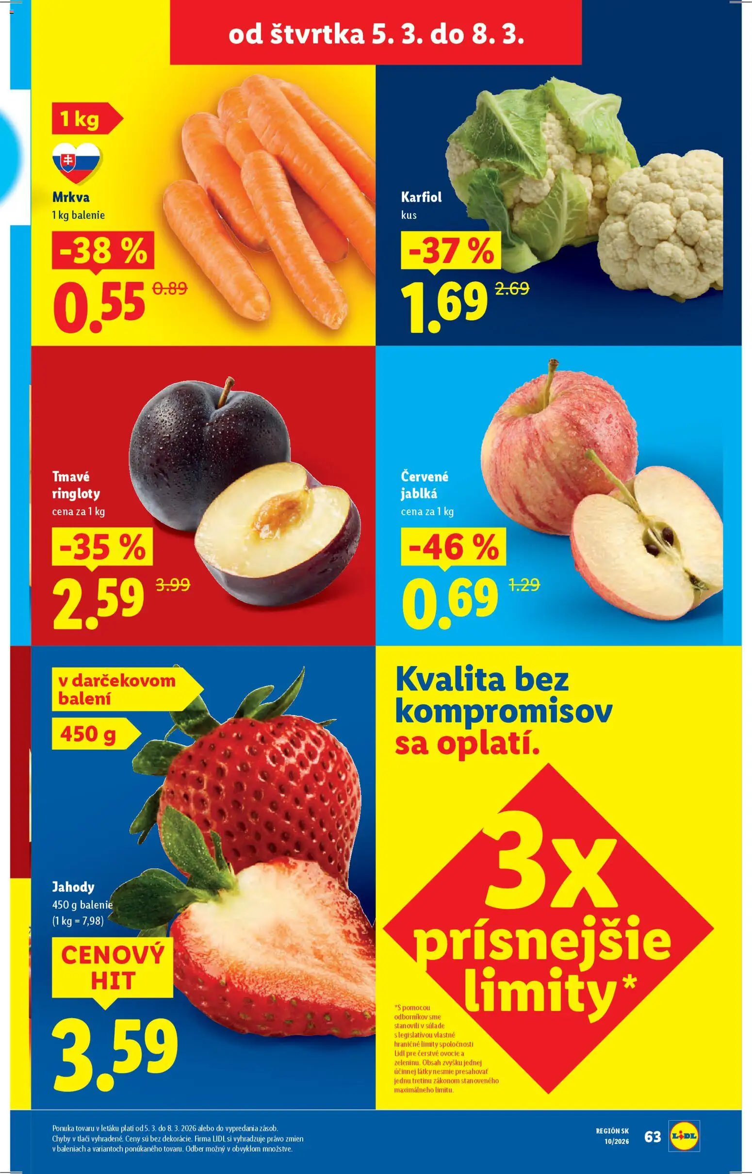 Nové Lidl akcie – leták je platný od 02.03.2026 | Strana: 83 | Produkty: Jablká, Karfiol, Mrkva, Ovocie