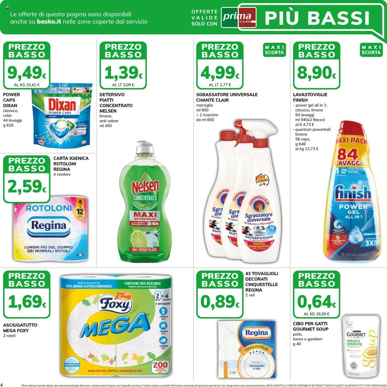 Volantino Basko del 30.09.2025 | Pagina: 4 | Prodotti: Carta igienica, Pollo, Lavastoviglie, Asciugatutto
