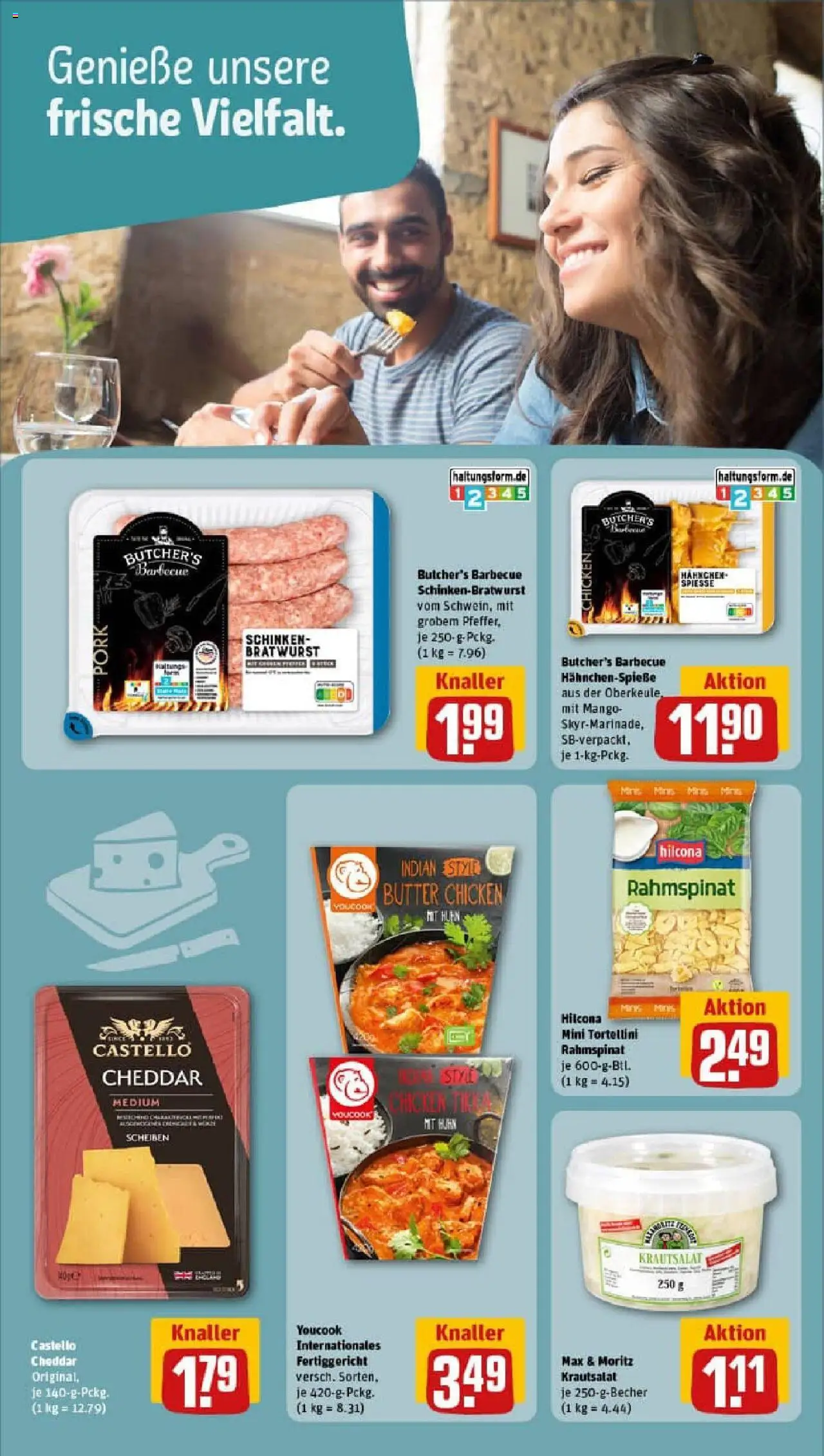 Rewe prospekt Dormagen / Zons	 - gültig ab dem 03.08.2025 | Seite: 13 | Produkte: Hahnchen, Butter, Mango, Schinken
