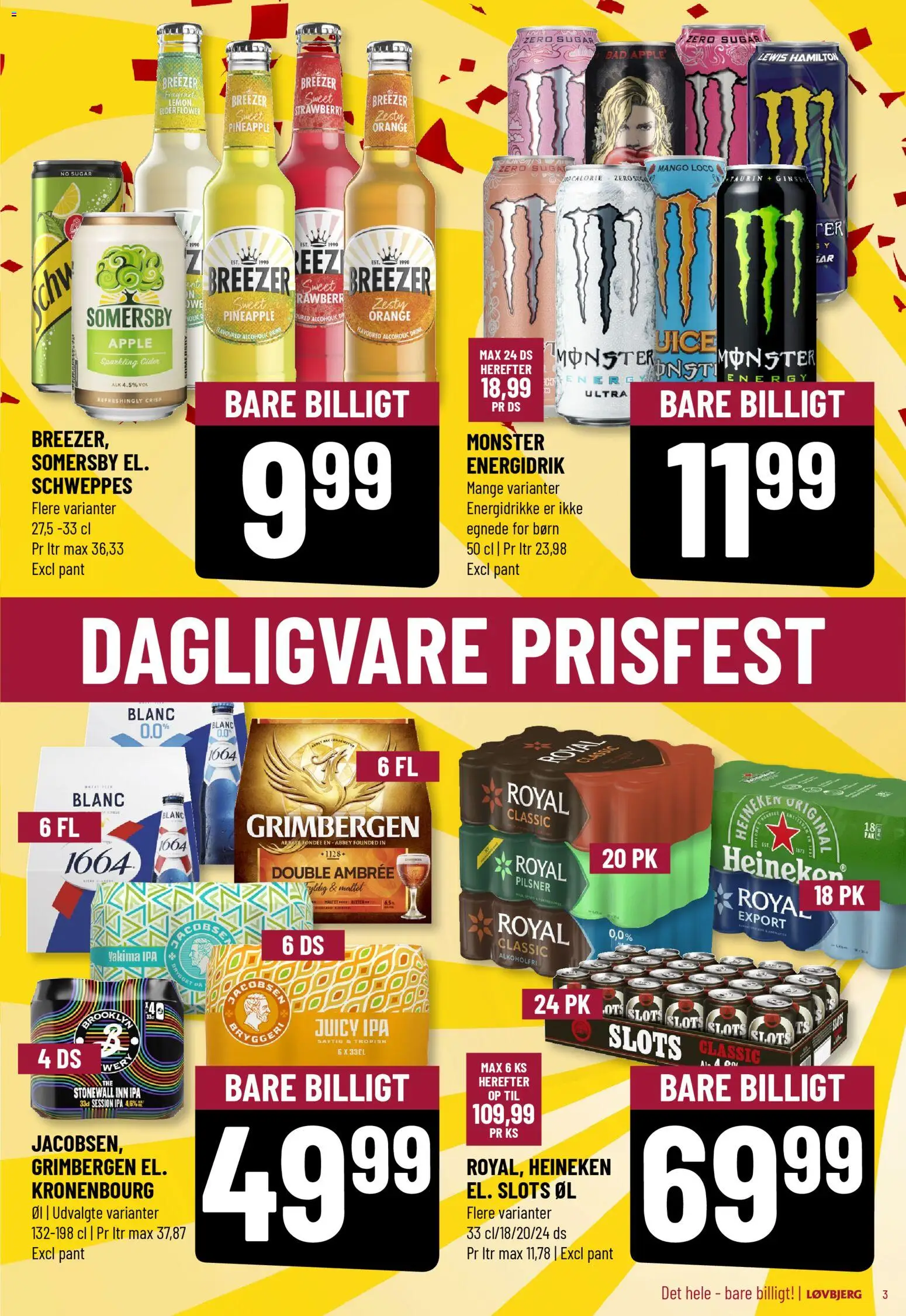 Løvbjerg tilbudsavis – gyldig fra 31.10.2025 | Side: 3 | Produkter: Øl, Cider, Energidrikke, Bad