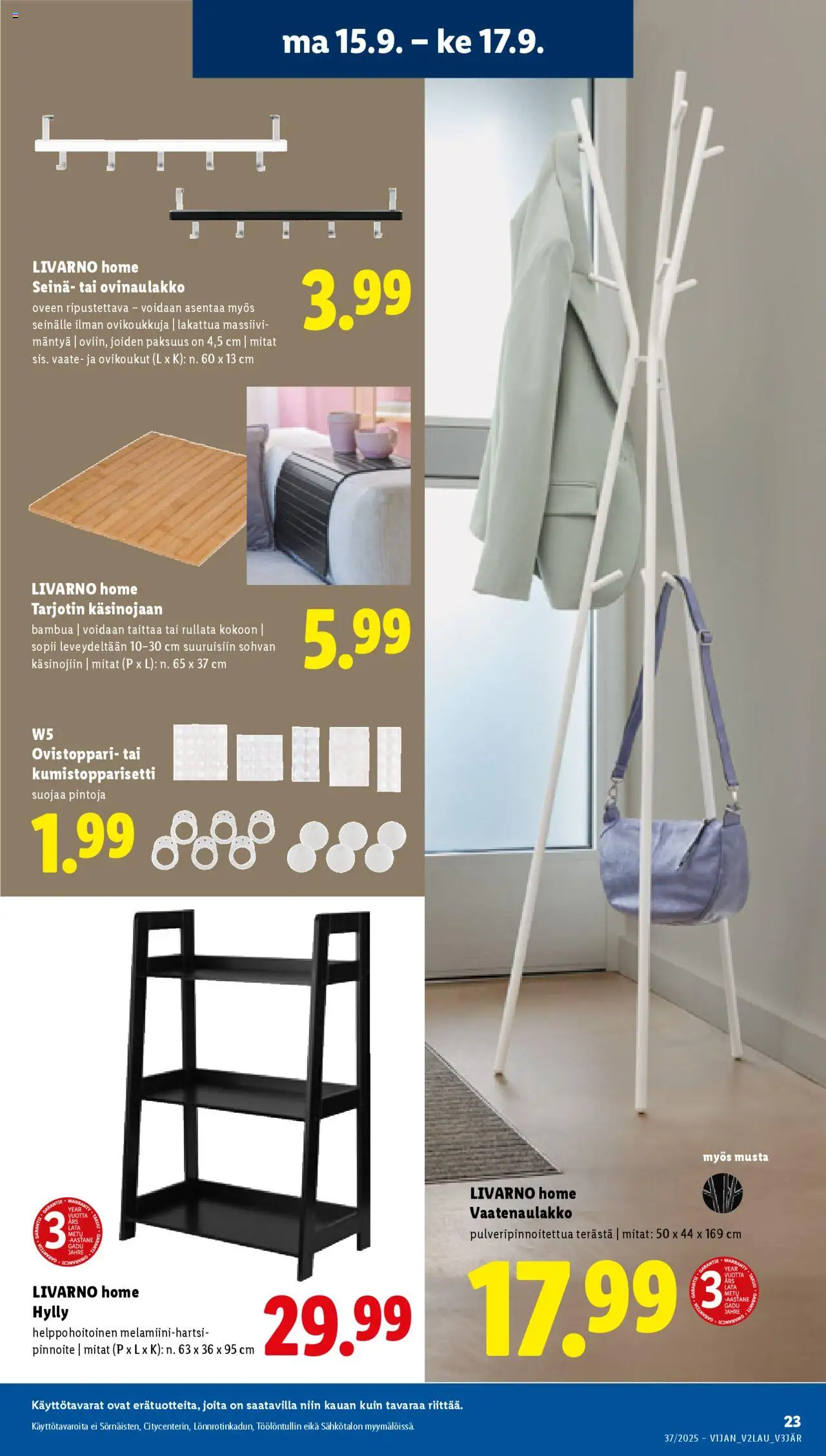 Lidl tarjoukset – voimassa 11.09.2025 alkaen | Sivu: 27 | Tuotteet: Hylly, Tarjotin