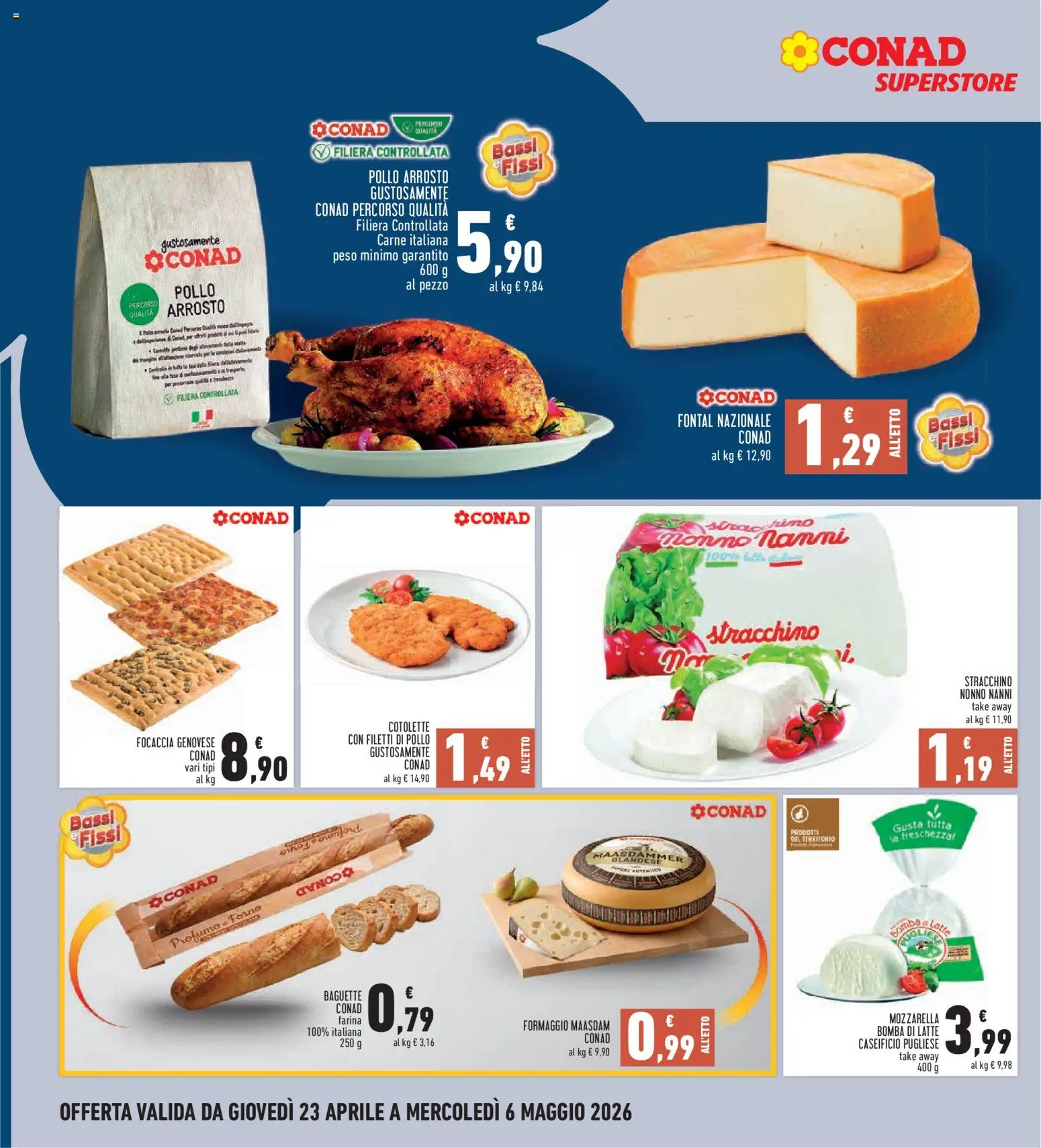 Volantino Conad del 23.04.2026 | Pagina: 8 | Prodotti: Mozzarella, Formaggio, Stracchino, Profumo