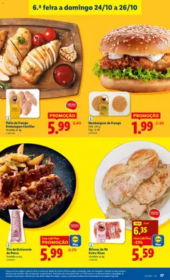 Pré-visualização Lidl folheto válido de 20.10.2025 | Página: 37 | Produtos: Peito de frango, Frango, Hambúrguer, Pá
