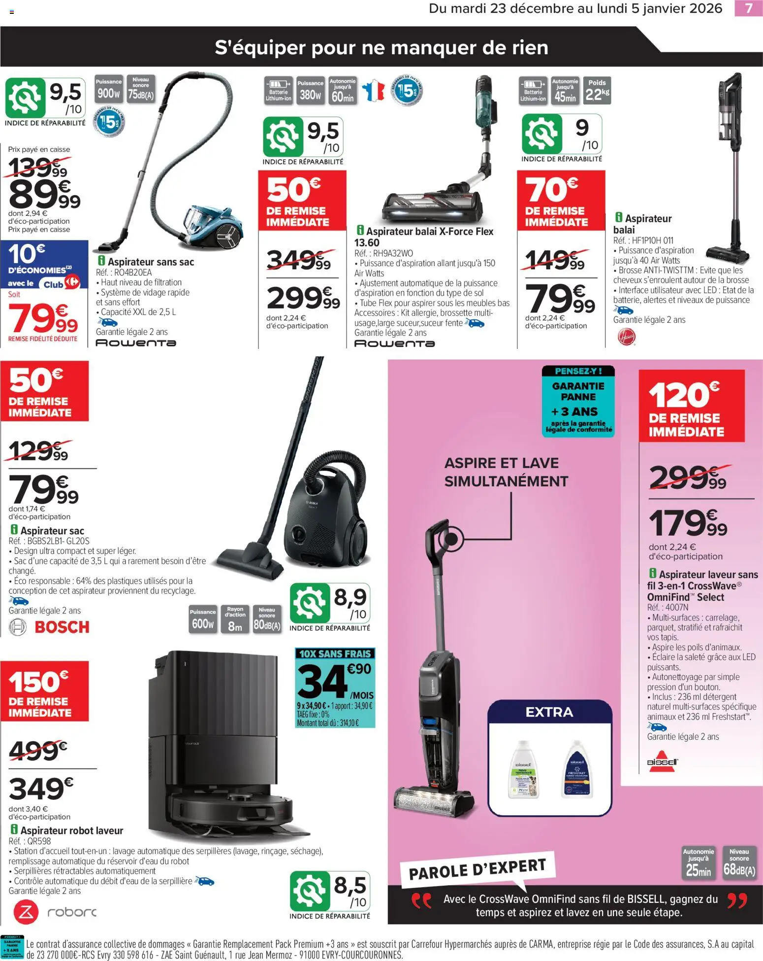 {H1} | Page: 9 | Produits: Aspirateur sans sac, Poids, Réservoir d'eau, Aspirateur robot