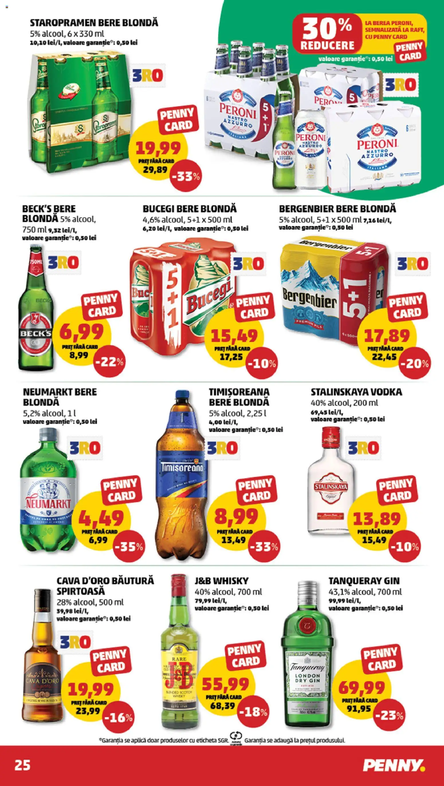 Noul catalog PENNY – valabil de la 01.04.2026 | Pagină: 25 | Produse: Pară, Bere, Gin, Vodka