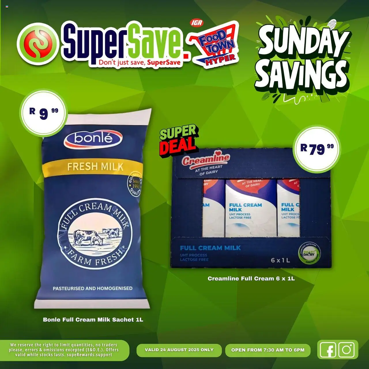Super Save Sunday Deals │ valid from 24.08.2025 | Page: 16 | Products: Milk, Cream