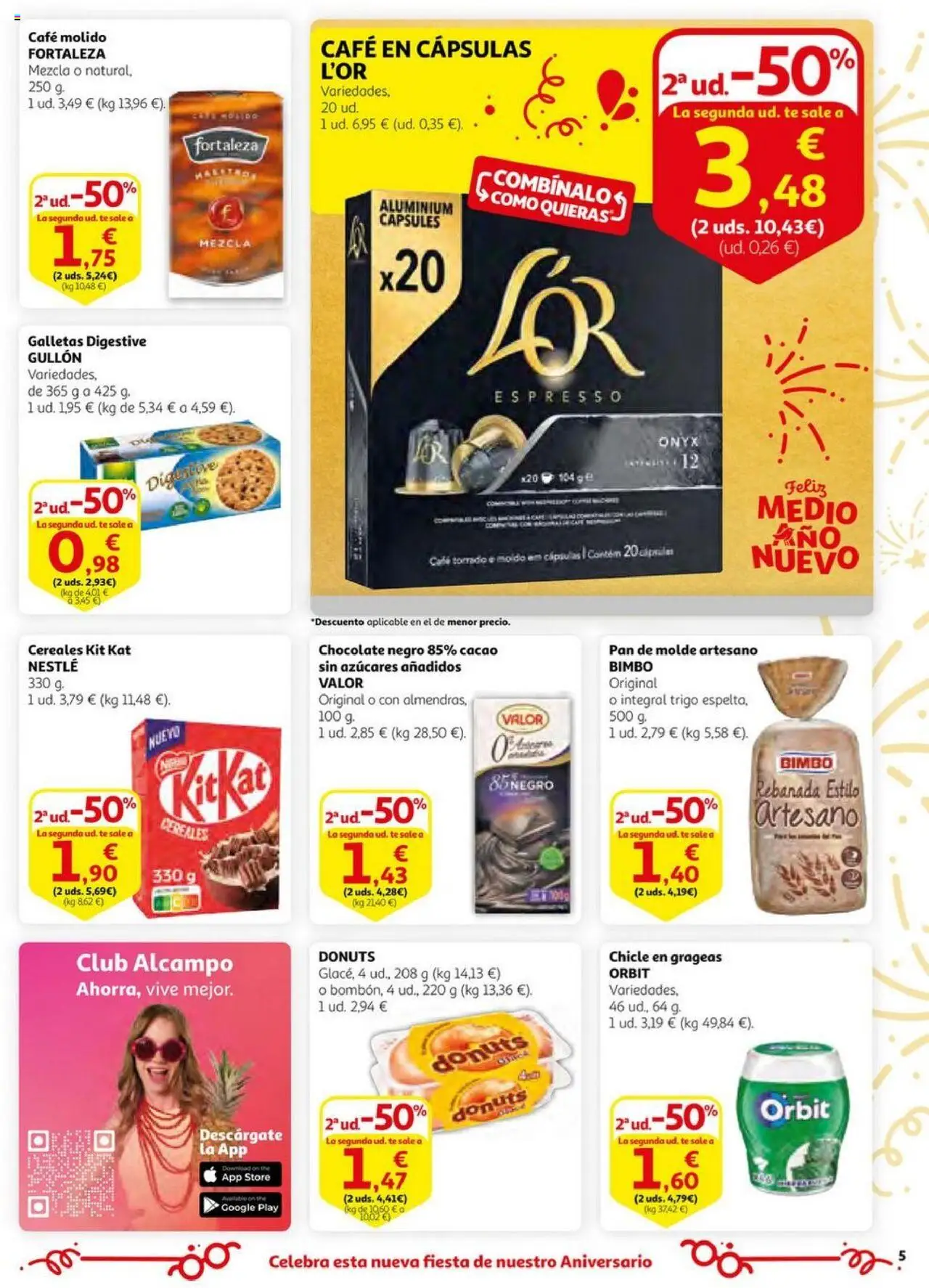 Alcampo -  HP Nacional  │ válido desde el 03.06.2025 | Página: 5 | Productos: Pan, Café, Café molido, Donuts