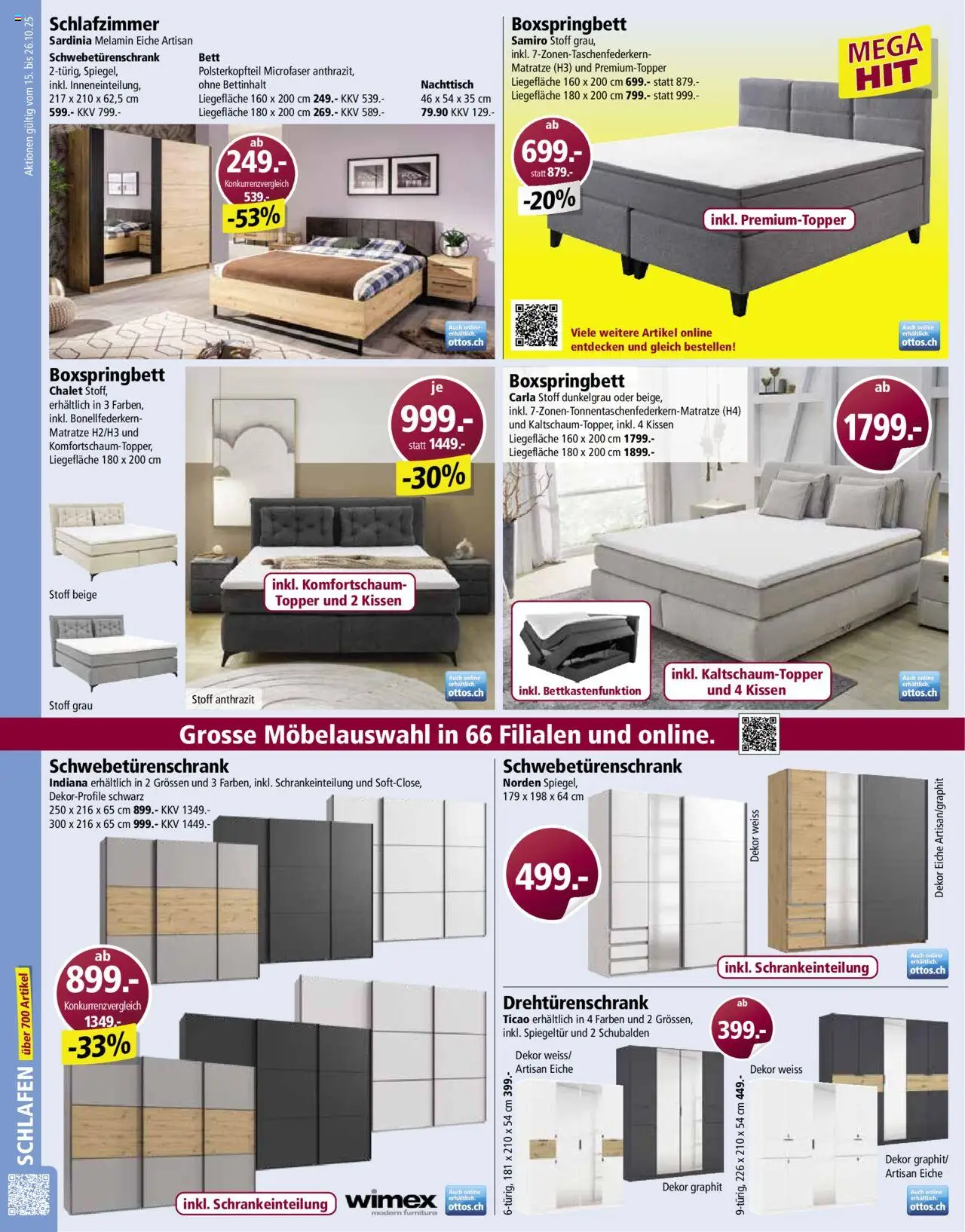 Otto's Aktionen – gültig ab 15.10.2025 | Seite: 6 | Produkte: Kissen, Nachttisch, Topper, Boxspringbett