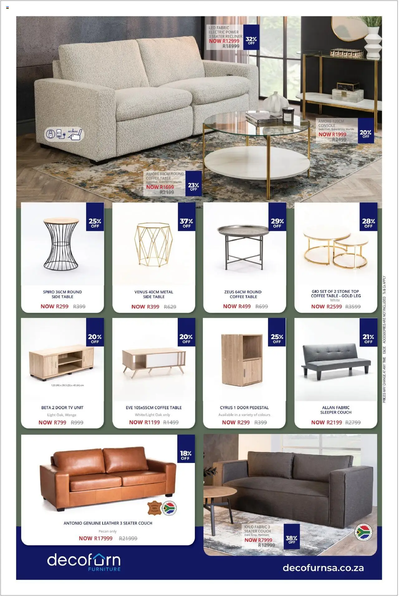 New Decofurn catalogue – valid from 15.09.2025 | Page: 3 | Products: Pedestal, Seater, TV, Coffee table