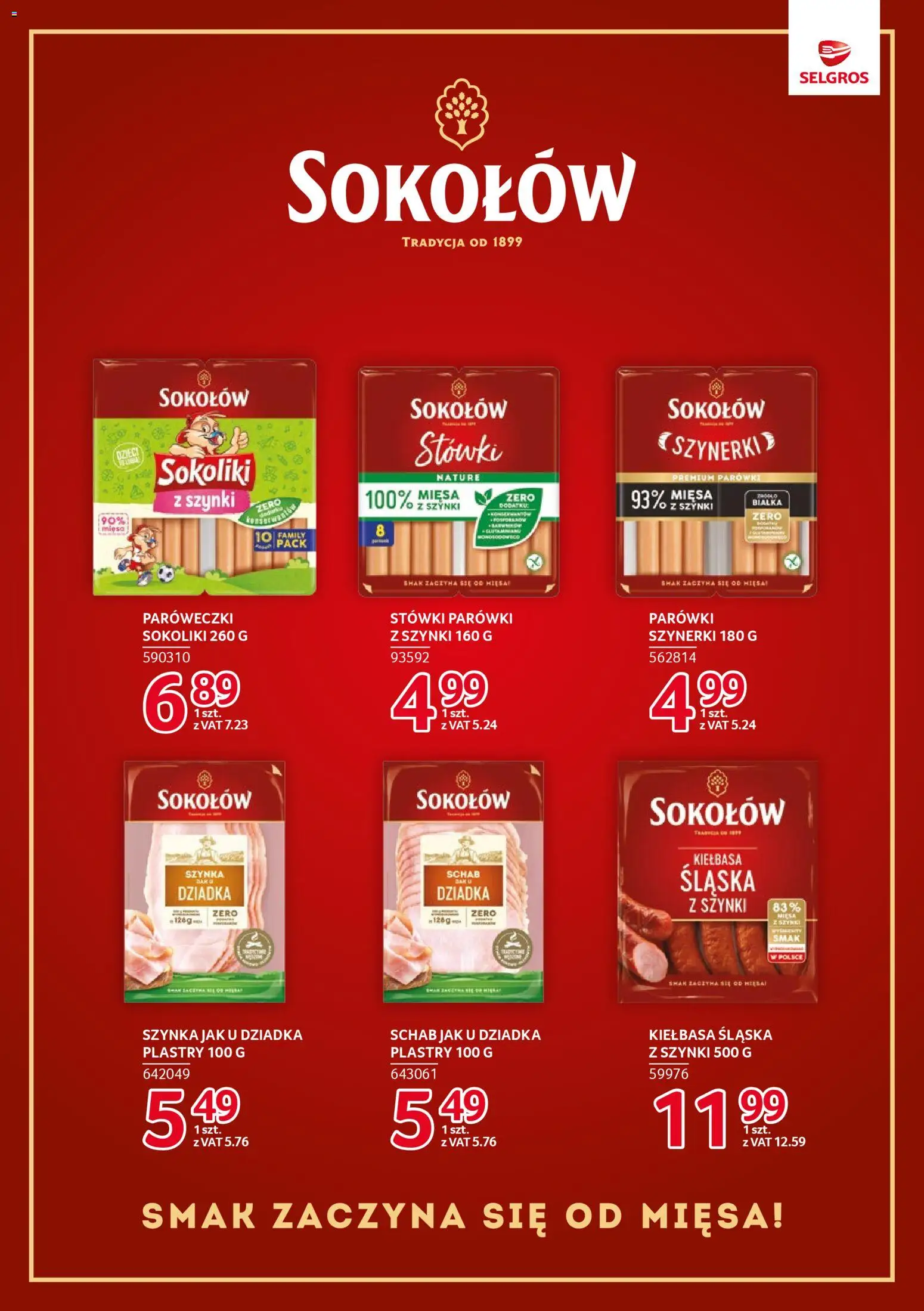 Selgros cash&carry gazetka - Markowe produkty od 26.03.2026 | Strona: 8 | Produkty: Kiełbasa, Parówki, Szynka, Kiełbasa śląska