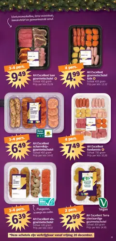 AH Excellent vis- gourmetschotel, Pangasius, scampi en zalm. Schaal 320 gram - Voorbeeld van een folder van Albert Heijn, geldig van 16.12.2025 | Pagina: 15 | Producten: Scampi, Vis, Schaal