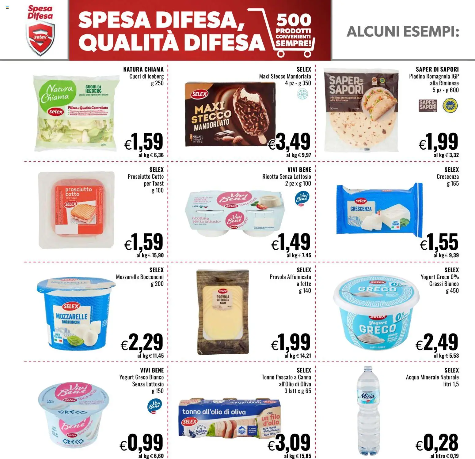Volantino Famila del 26.03.2026 | Pagina: 20 | Prodotti: Yogurt, Acqua, Prosciutto, Tonno